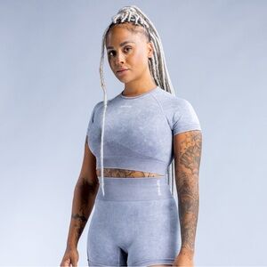 DFYNE Valkyrie Acid Wash Crop Top